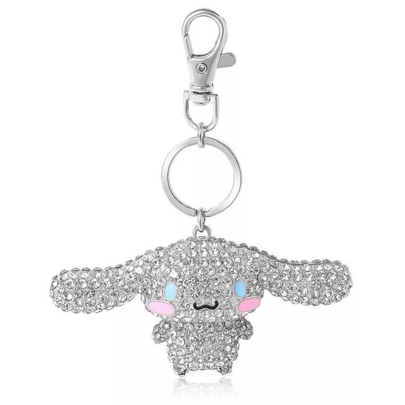 Hello Kitty Cinnamoroll Crystal-Embellished Keychain NIB​​